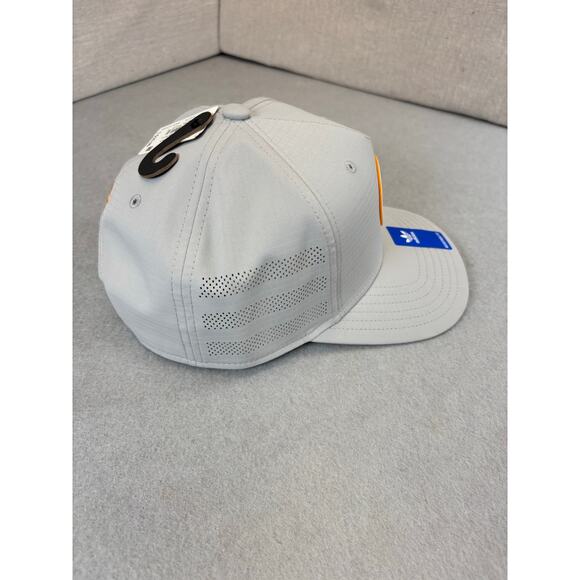 NWT Adidas Originals Emblem Precurve Brim Men's Snapback Hat Cap Gray NWT - Picture 6 of 8